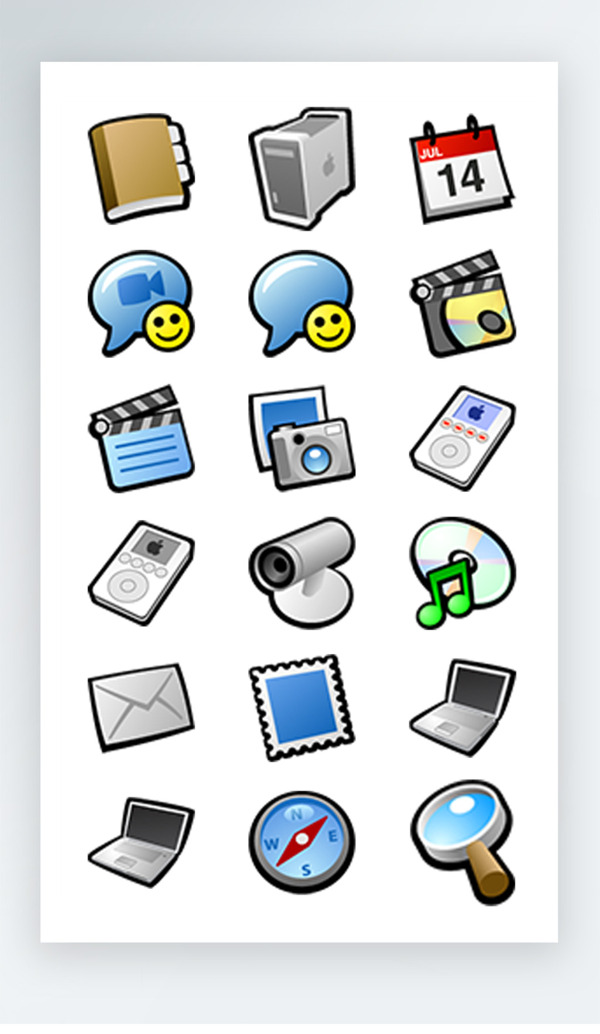 电子设备图标彩色写实图标素材png