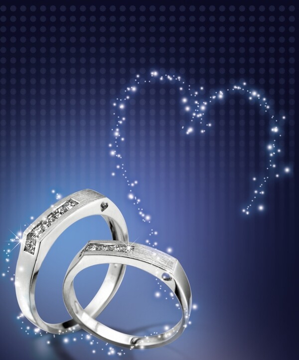 情侣戒指心型设计