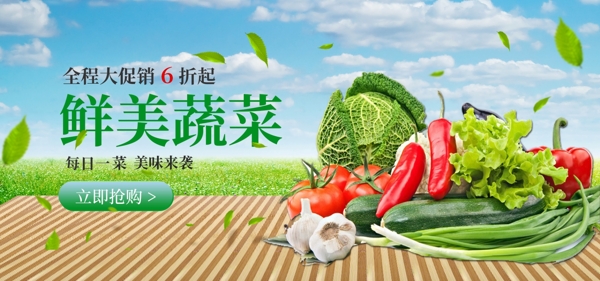 鲜美蔬菜banner