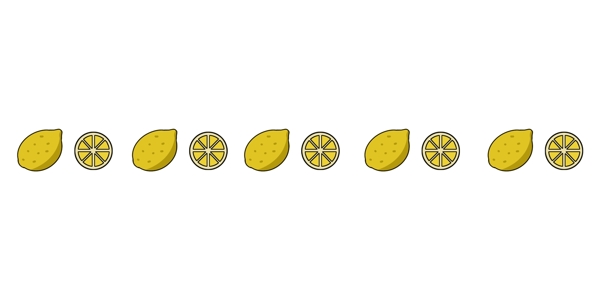 黄色的柠檬分割线