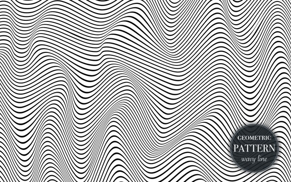 波形曲线元素抽象背景