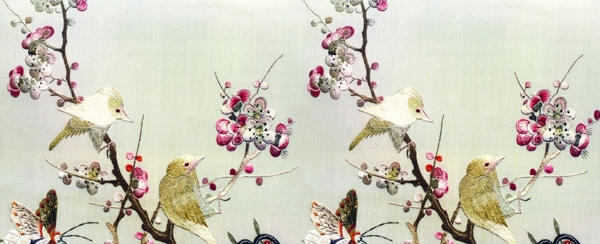 刺绣花鸟画图片
