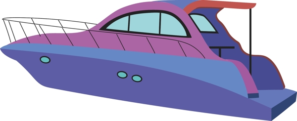 紫蓝色游轮工具