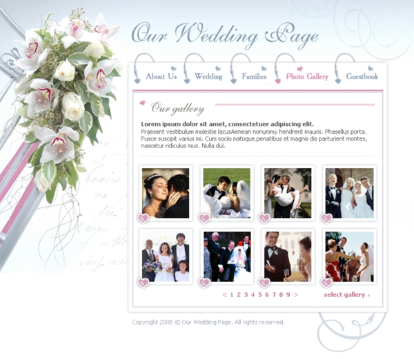 结婚纪念网站模版