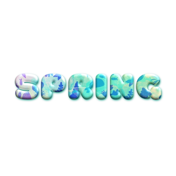 英语字母表春季艺术个性元素