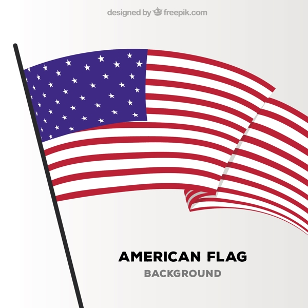 美国国旗扁平风格背景
