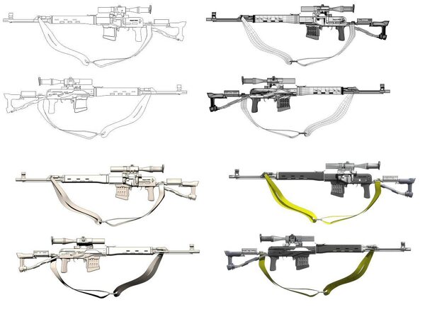 狙击步枪DragunovSWDSDragunovSevernojaWintowkaDragunovSkajaC4D模型