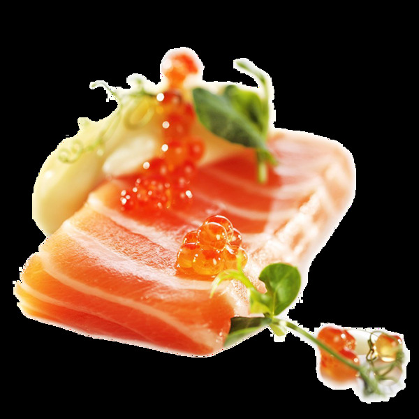 鲜美三文鱼日式料理美食产品实物