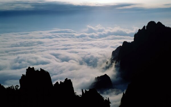 中国壮丽的山水风光高清宽屏高山