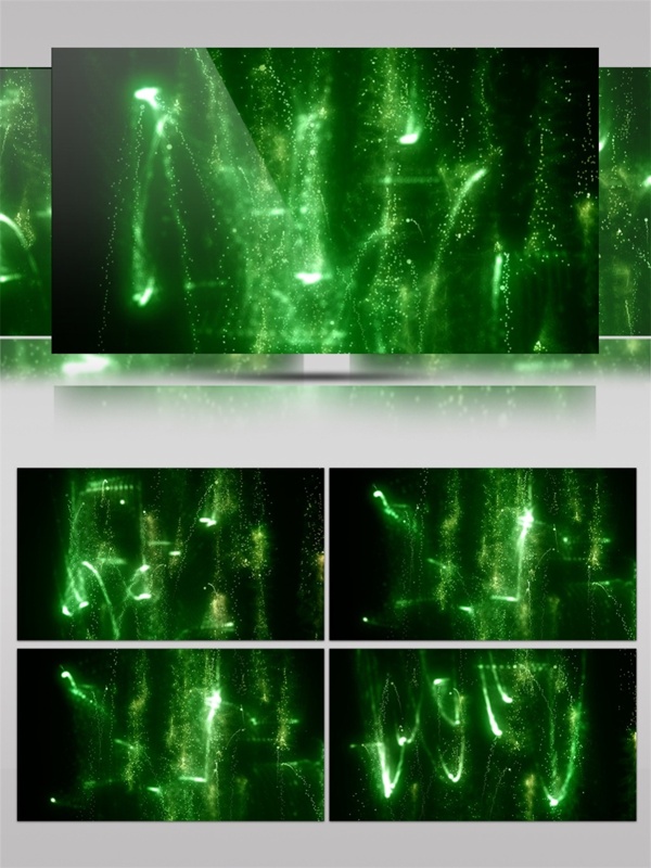 绿色光感粒子高清视频素材