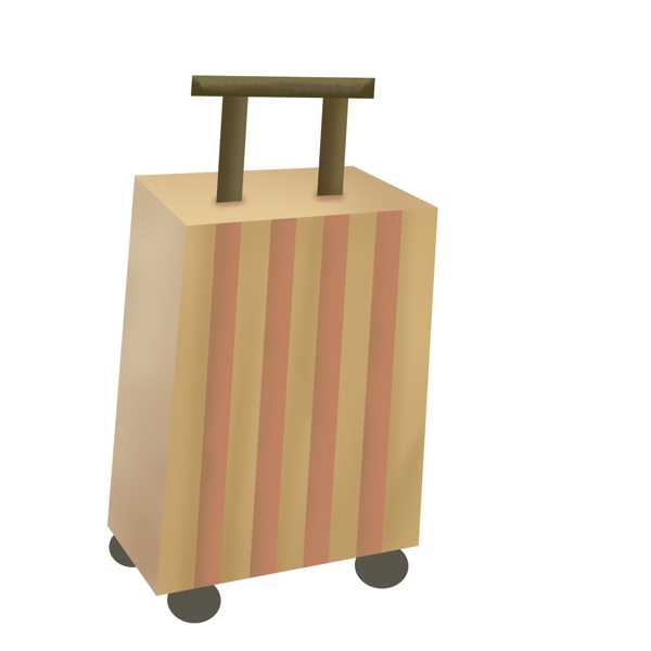 手绘行李箱插画元素设计