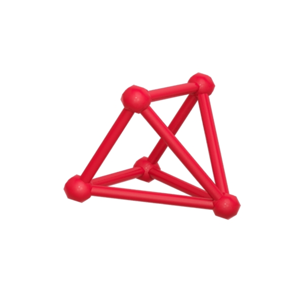 立体方三角红色框架