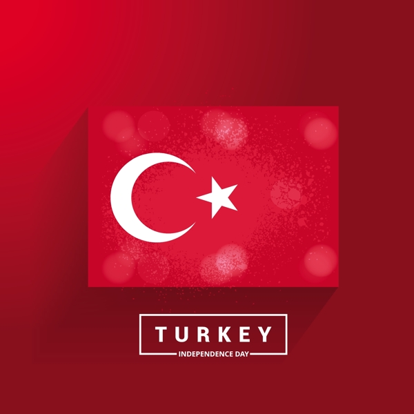 红色背景与土耳其国旗