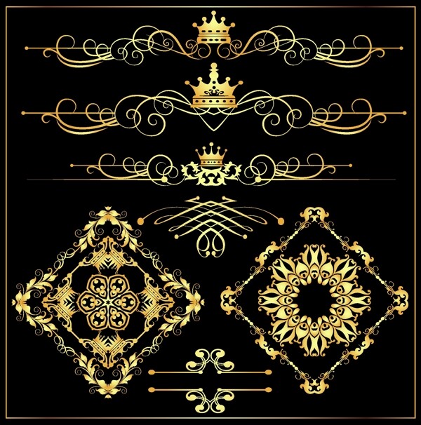 古代鎏金皇冠饰品网页设计标签