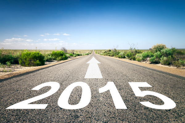 公路上的2015新年字体图片