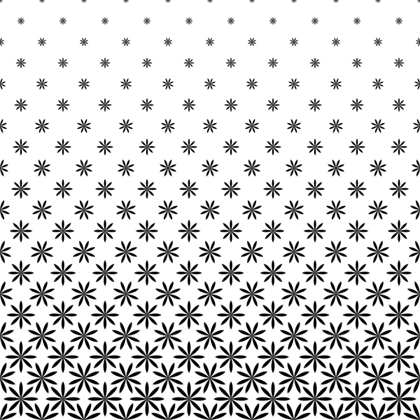 单色几何图案花卉图案背景图形设计从曲线形状