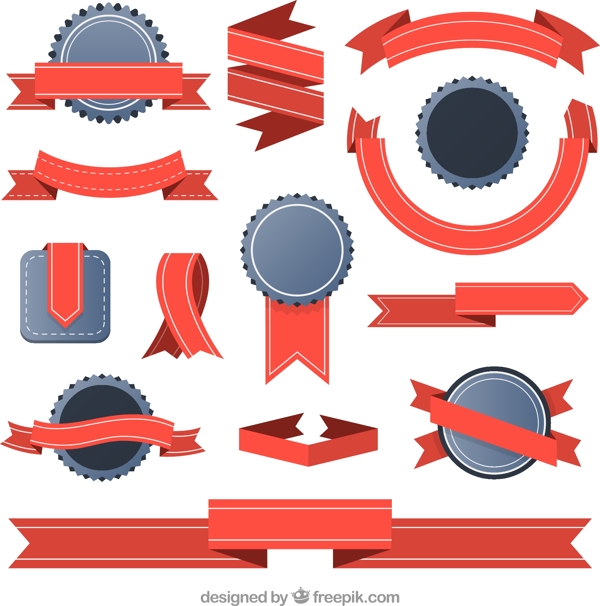 红色丝带徽章收藏