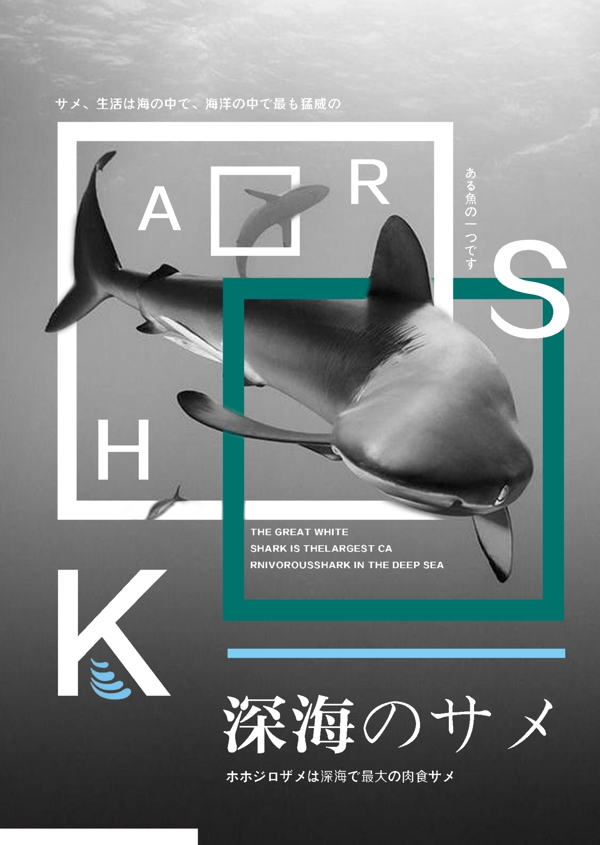 深海鲨鱼海报