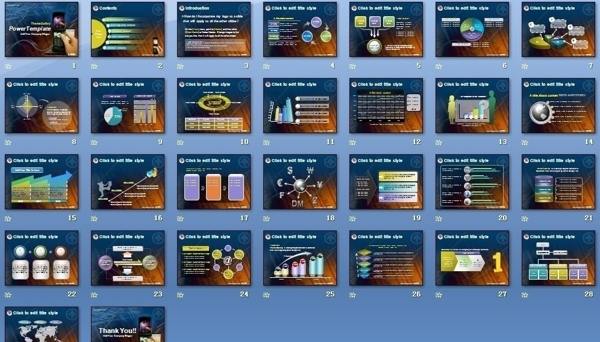 欧美风格商务PPT模板通讯图片