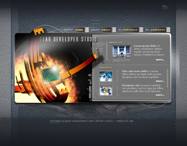 游戏开发工作室网页模板
