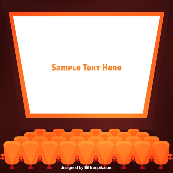 橙色几何影院屏幕图片