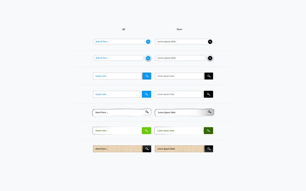 多款搜索框模板PSD素材
