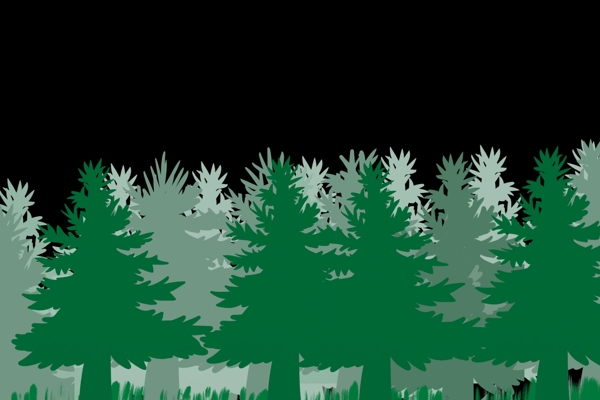 绿色世界树叶手绘装饰元素png免抠图