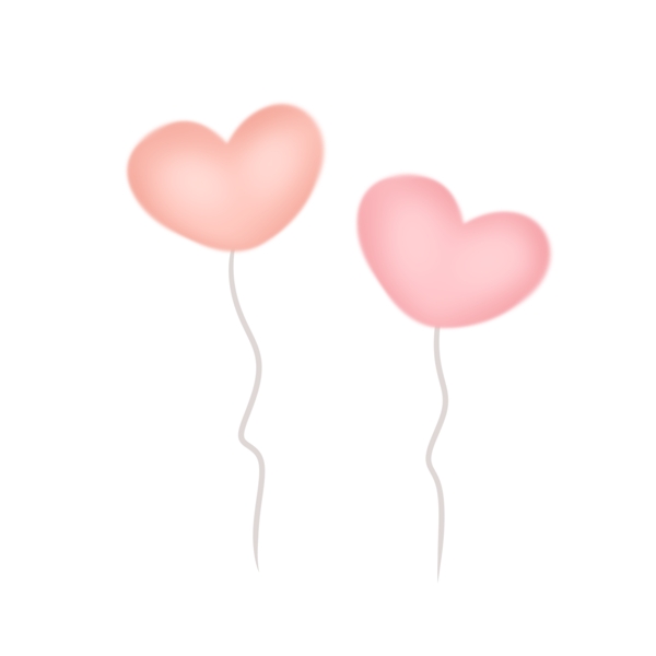 粉色爱心气球卡通