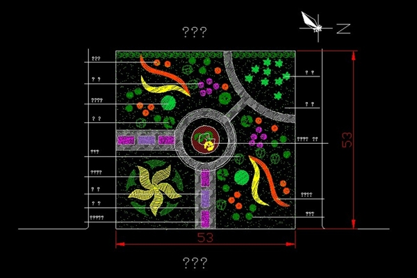 绿化道路广场结构详图CAD