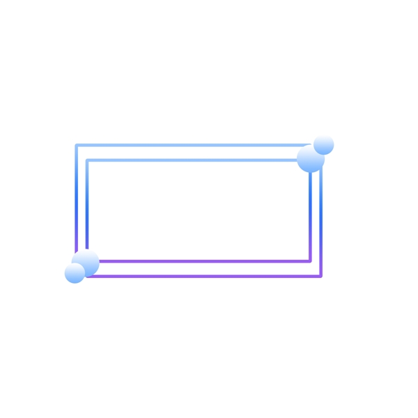 简约未来感蓝紫色渐变科技边框设计素材
