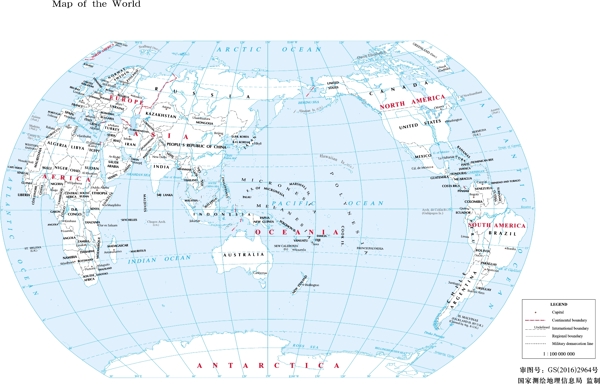 世界地图11亿英语版