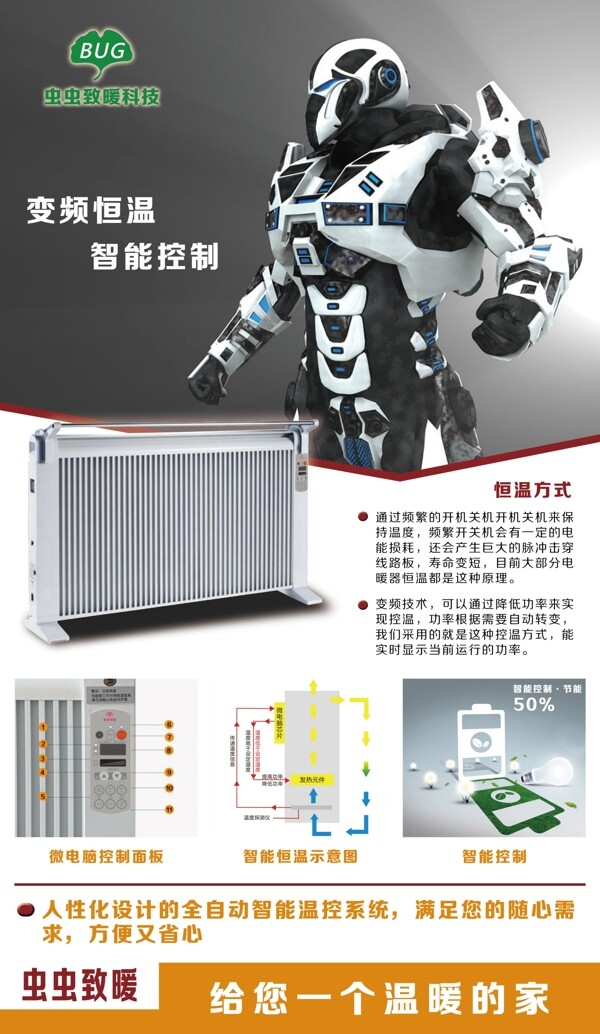 碳晶电暖器宣传海报
