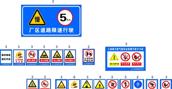 厂区各种安全警示标识牌