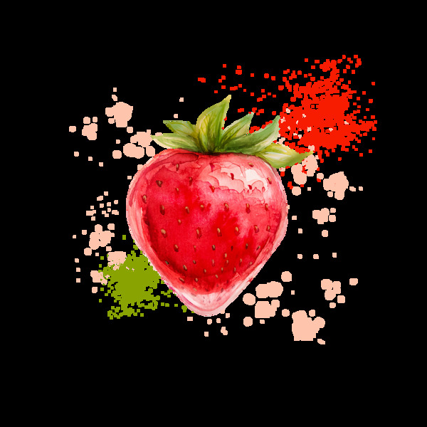 新鲜水果草莓元素