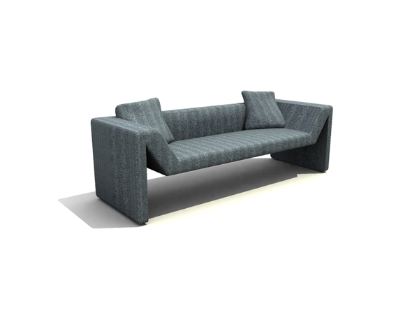 蓝色的现代时尚的双人沙发沙发家居沙发许多