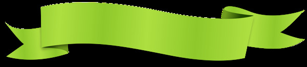 绿色飘带PNG元素