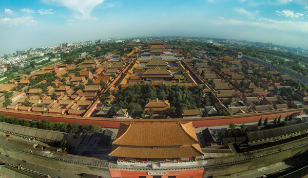 俯瞰北京故宫图片