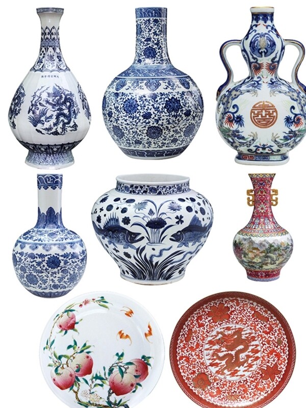 中国古董花瓶图片
