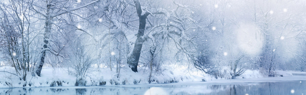 雪景淘宝海报图片背景素材