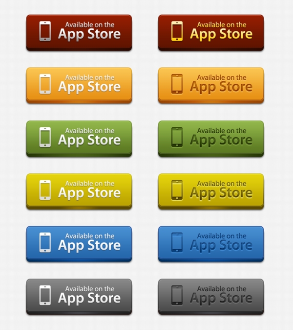AppStore按钮PSD素材