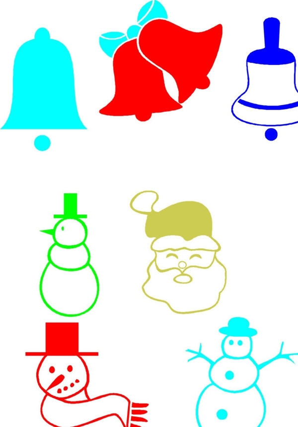 圣诞铃铛雪人图片