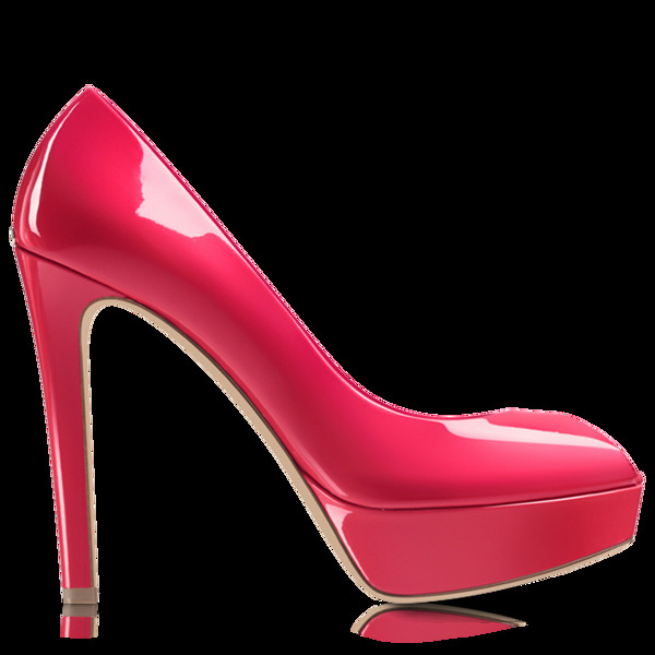 粉红高跟鞋免抠png透明图层素材