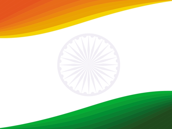 印度国旗矢量插图
