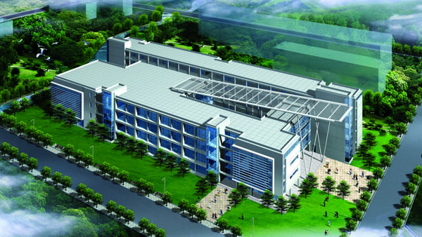 苏州国际教育园区南区电子工程楼鸟瞰图