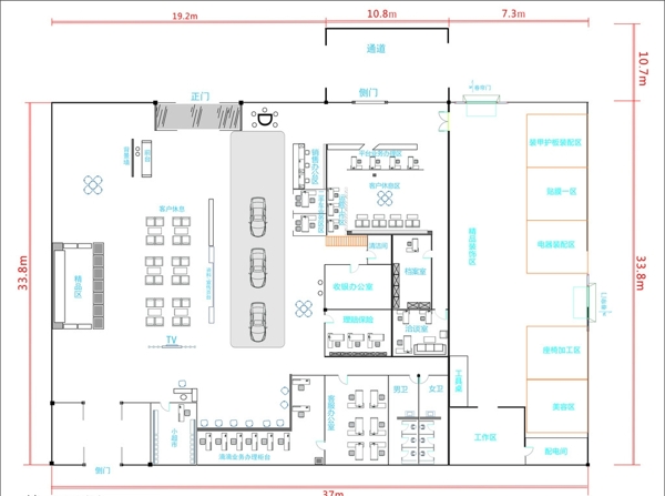 4s店平面图