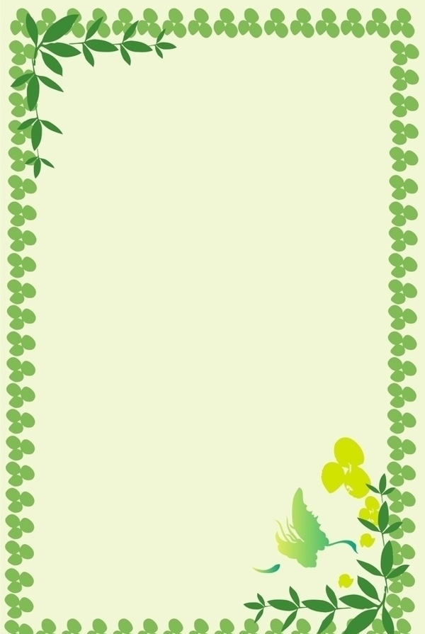 绿叶框图片