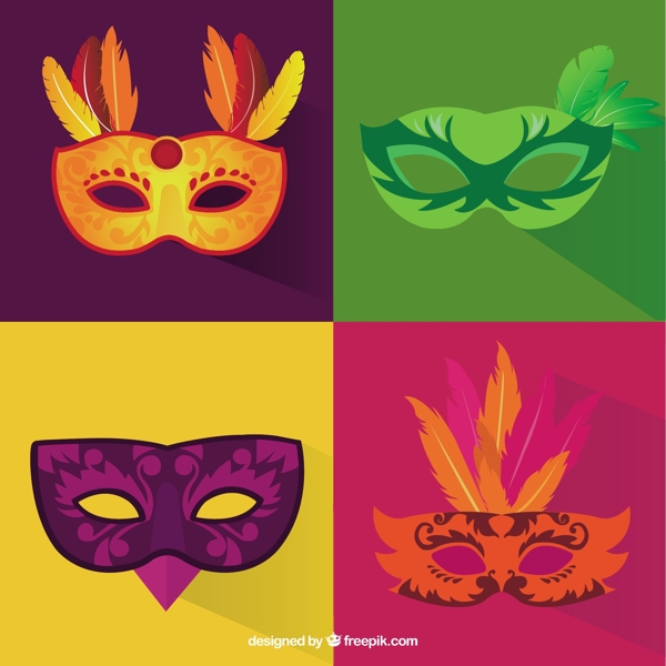 4种狂欢节面具