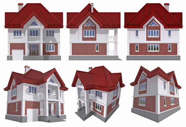3D豪华别墅建筑模型