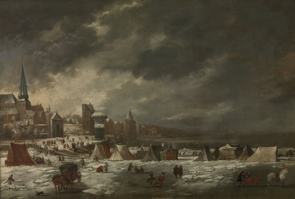 JanPeetersIThefrozenScheldeofantwerp画家古典画古典建筑古典景物装饰画油画