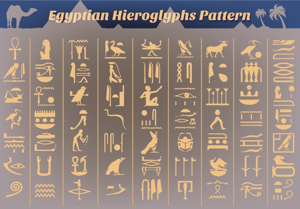 免费的古埃及象形文字的载体